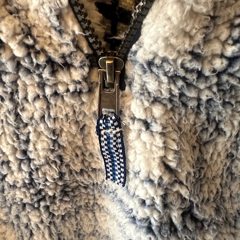 Cozy Blue and White Women's Sweater - Picture 4 of 5